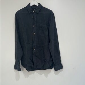 Faherty Charcoal Button-Up Shirt